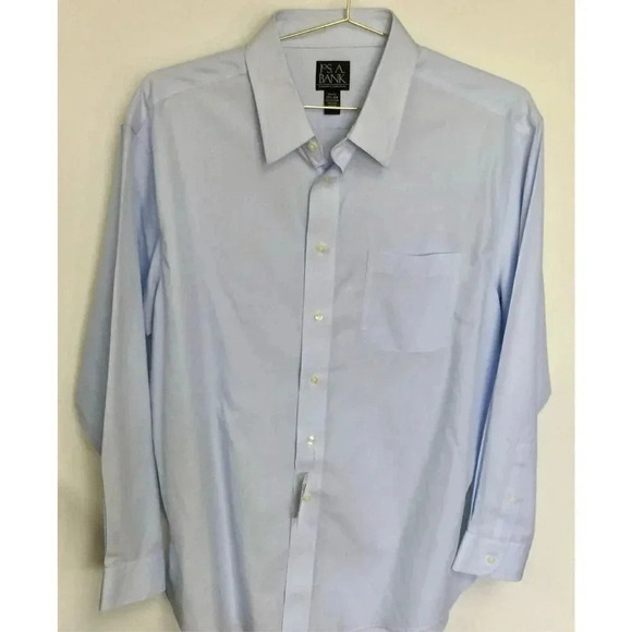 Jos. A. Bank Mens Blue Long Sleeve Button Down Shirt Size 17.5 34 NWT - Picture 1 of 10